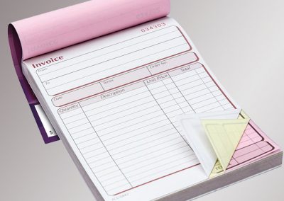Invoice Pad Printing